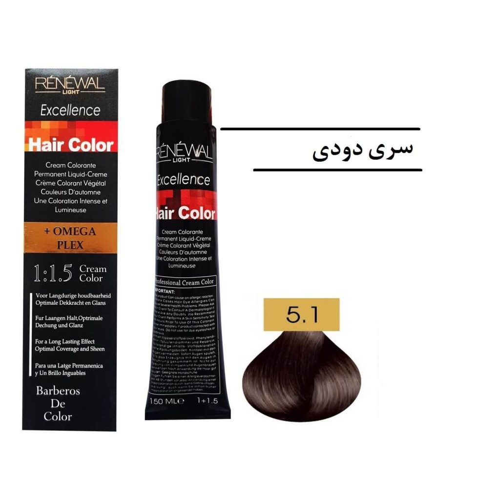 رنگ مو رنوال 5.1 قهوه‌ای دودی روشن