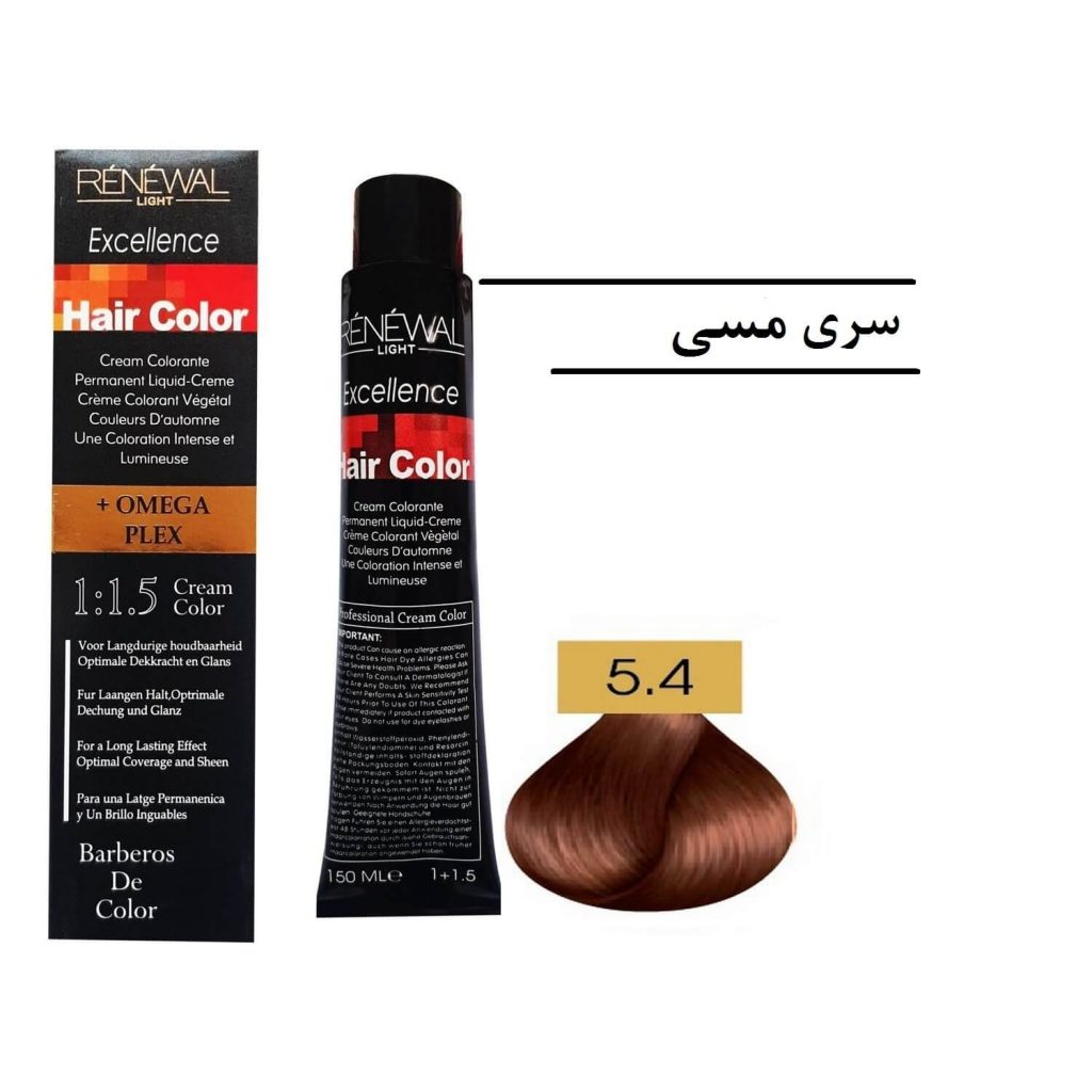 رنگ مو رنوال 5.4 قهوه‌ای مسی روشن