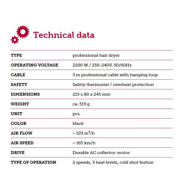 سشوار حرفه ای موزر مدل Ventus Pro