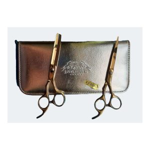 ست قیچی جگوار رزگلد 6 اینچ ( کات و کوتاهی - پیتاژ - XY-604G)