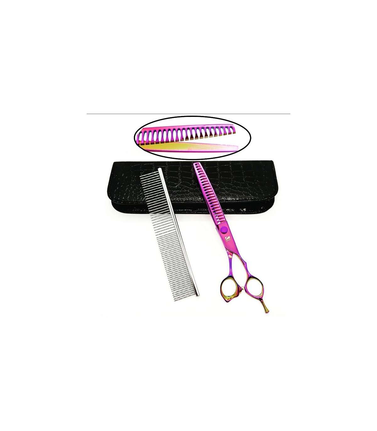 قیچی آرایشگری کرتزر فینی 8 اینچ ( پیتاژ - هولوگرامی- P80)