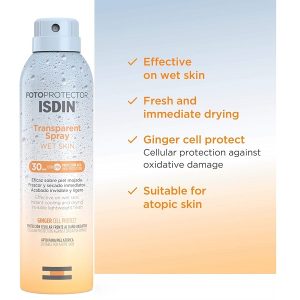 اسپری ضد‌آفتاب بدن ایزدین (TRANSPARENT-SPF 30)