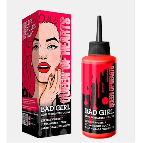 رنگ فانتزی BAD GIRL مدل QUEEN OF HEARTS