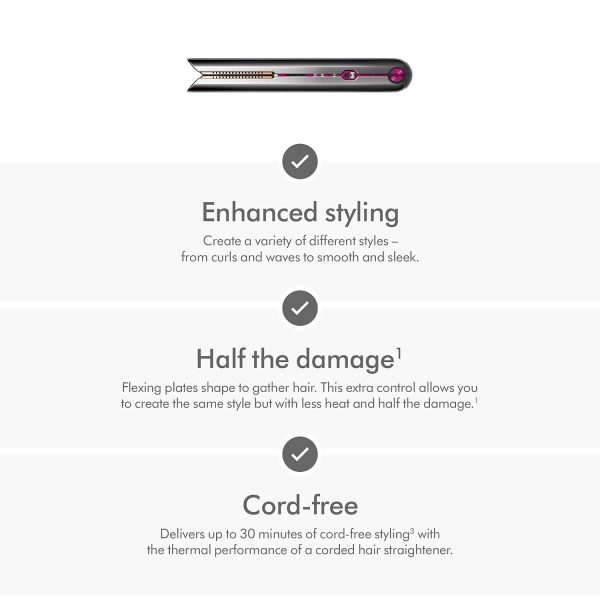 اتو موی شارژی دایسون مدل Corrale (نیکل/فوشیا)