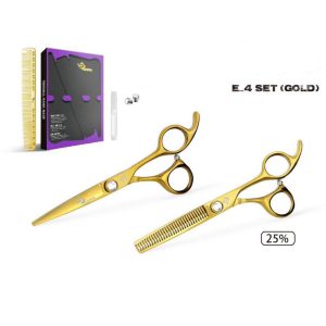 قیچی ست اکونومی طلایی کد E-4 سایز “5.75