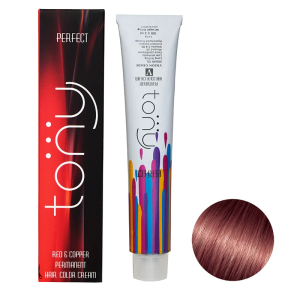 رنگ‌مو تونی سری عنابی شماره 7.57