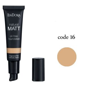 کرم پودر ایزادورا مدل Natural Matt oil free شماره 16