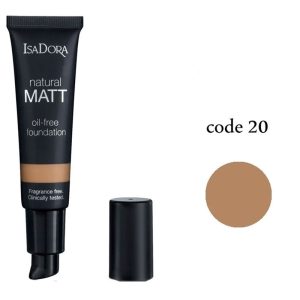 کرم پودر ایزادورا مدل Natural Matt oil free شماره 20