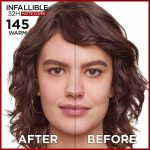 کرم پودر تیوپی لورآل INFAILLIBLE شماره 145 رنگ ROSE BEIGE - Image 3