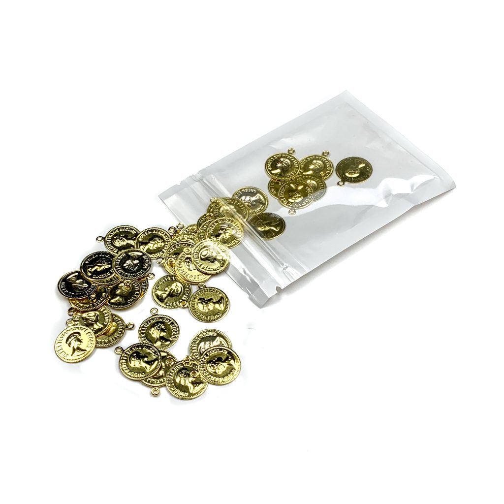 مهره دیزاین بسته ای طرح سکه طلایی