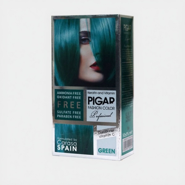 رنگ مو فانتزی پیگار سبز