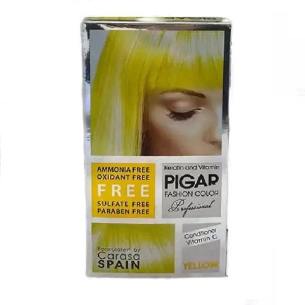 رنگ مو فانتزی پیگار زرد