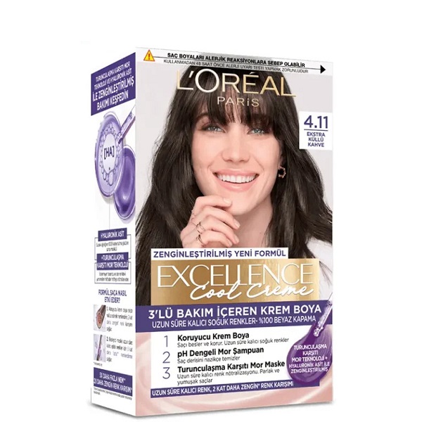 رنگ مو اکسلانس لورال پاریس شماره 4.11