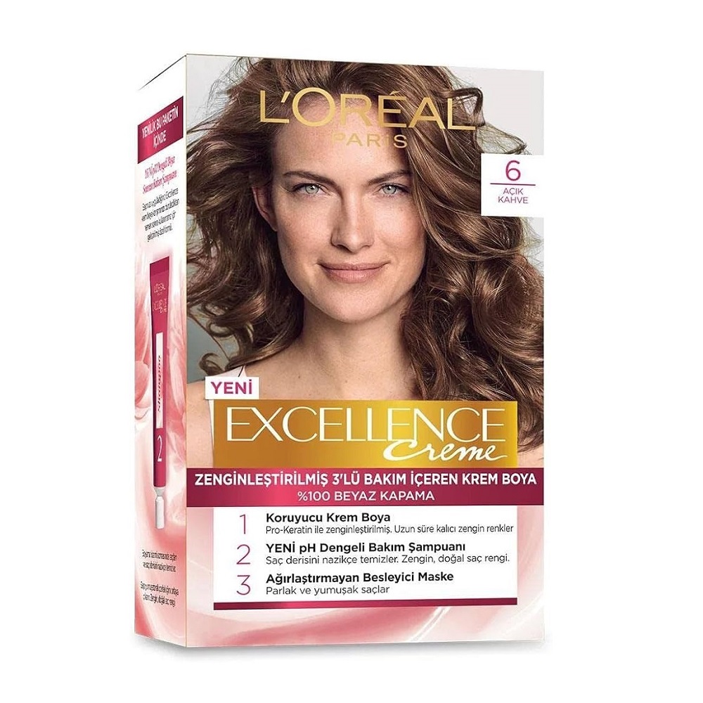 رنگ مو اکسلانس لورال پاریس شماره 6