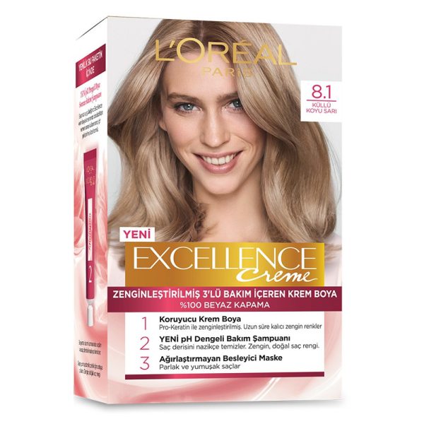 رنگ مو اکسلانس لورال پاریس شماره 8.1