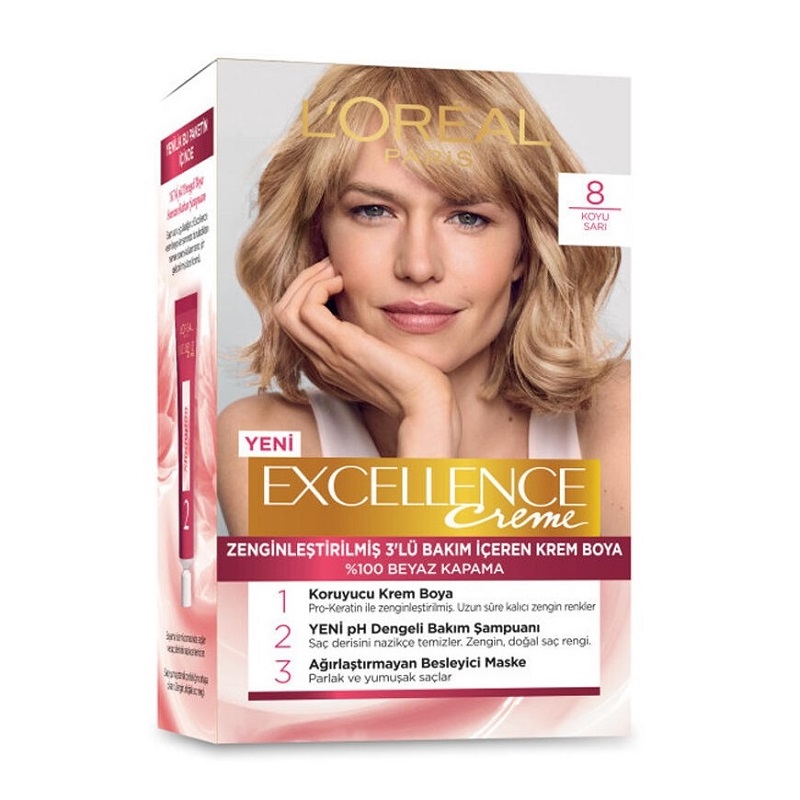 رنگ مو اکسلانس لورال پاریس شماره 8
