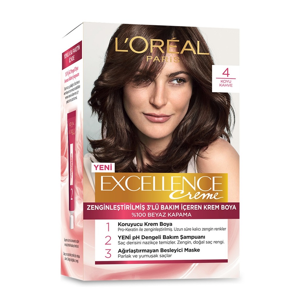 رنگ مو اکسلانس لورال پاریس شماره 4