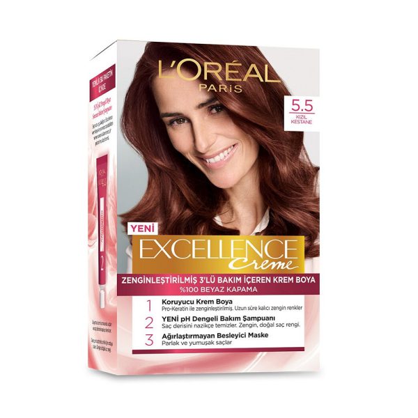 رنگ مو اکسلانس لورال پاریس شماره 5.5