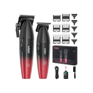 ماشین اصلاح سر و صورت دوقلو وی جی آر مدل V-640 قرمز