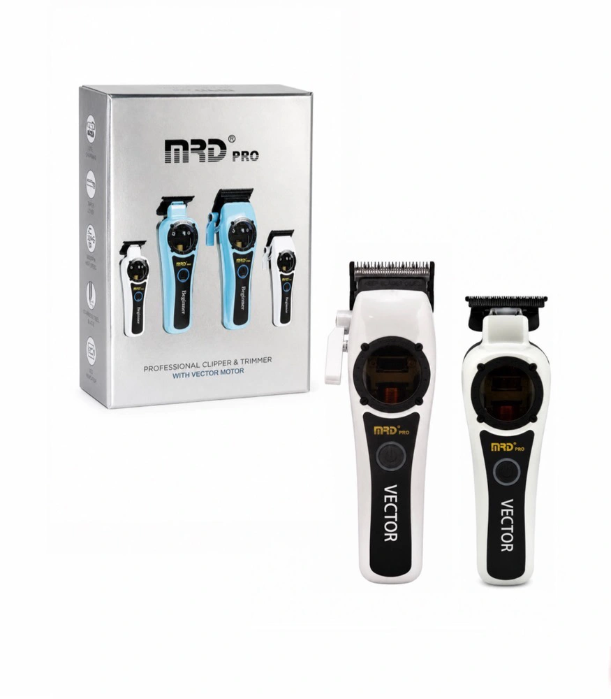جعبه-تریمر-و-کلیپر-HC999-GMT999- ست ماشین اصلاح MRD PRO HC-999 + GMT-999 White | کلیپر و تریمر حرفهای