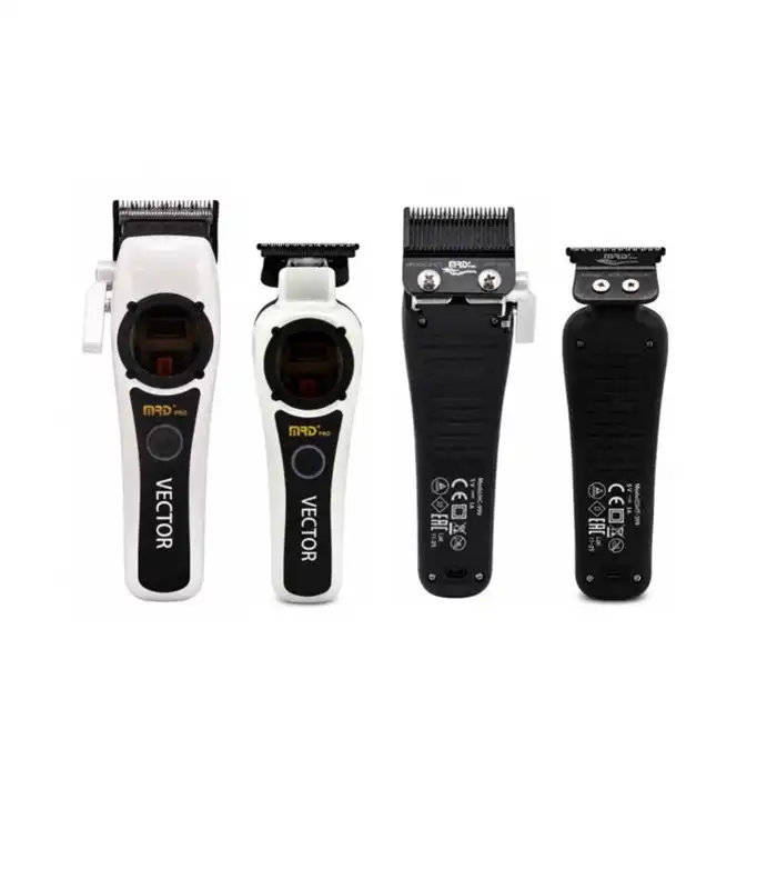 ماشین-اصلاح-mrd-4 ست ماشین اصلاح MRD PRO HC-999 + GMT-999 White | کلیپر و تریمر حرفهای